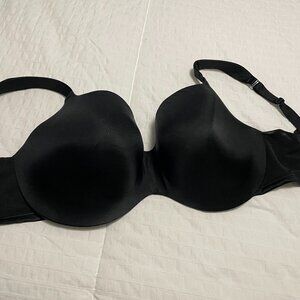 Cacique Smooth Lightly Lined Full Coverage Black Bra 38H NWOT